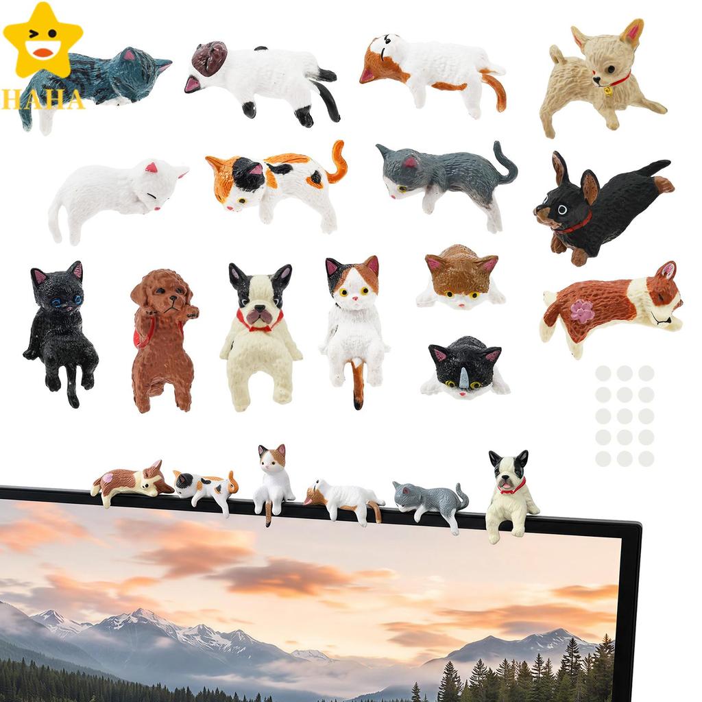 15 Pçs Mini Gato Estatuetas De Mesa Bonito Resina Cão Monitor Computador Decoração Para Escritório Em Casa Shopbc3840