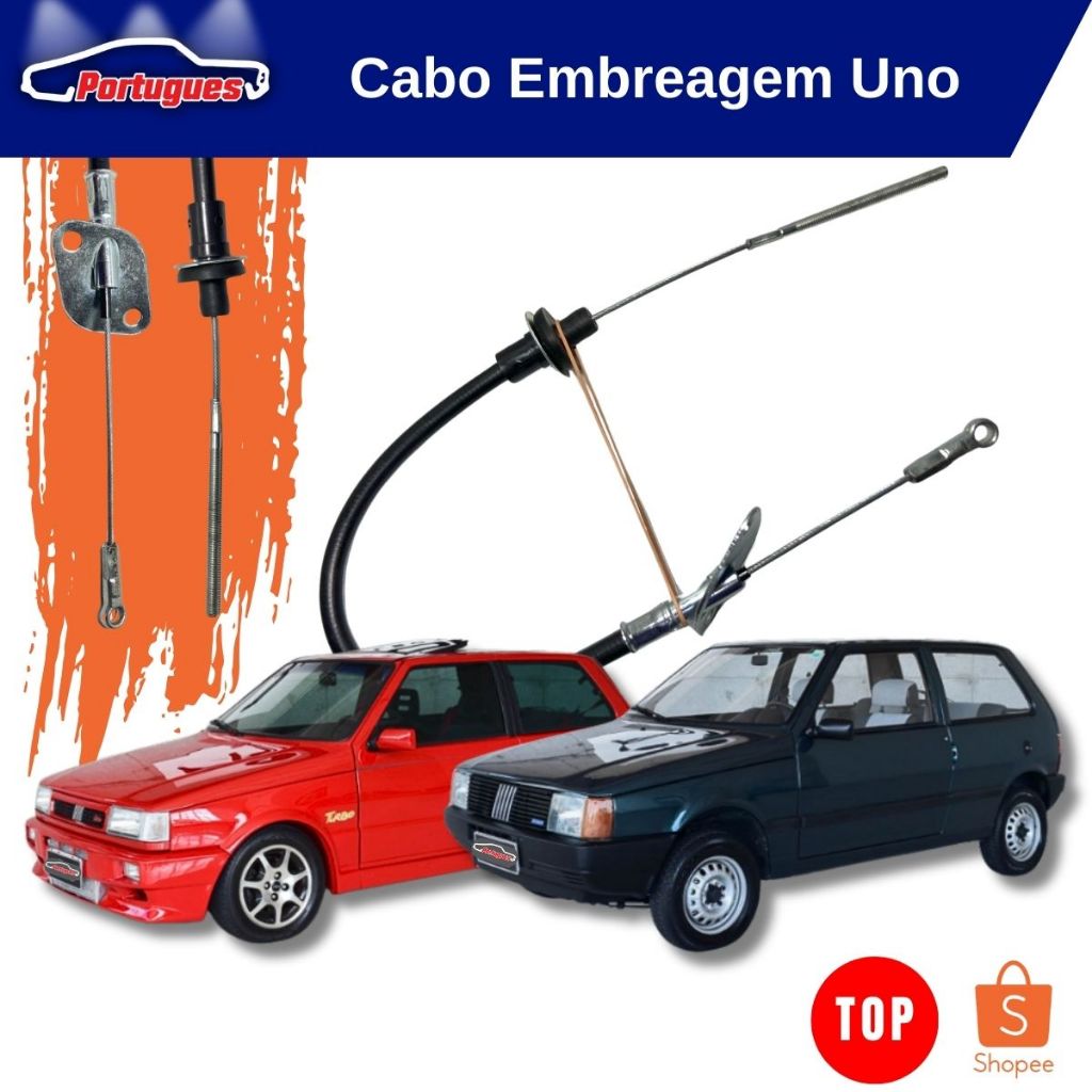 Cabo Embreagem Uno Fiorino Elba 89 95 Pontas Em Aço Forjado