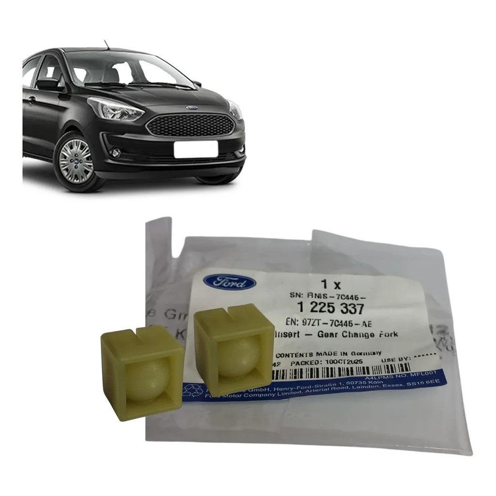 Par Bucha Guia Alavanca Seletora Cambio Mx65 Ford Ka+  15/21