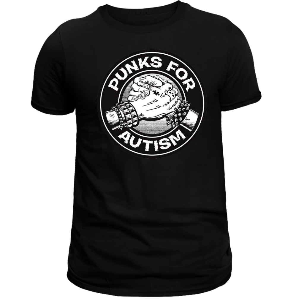 Camisa camiseta, Autismo, Punk For Autism, Tea, Conscientização, 100% Algodão, envio Rápido.