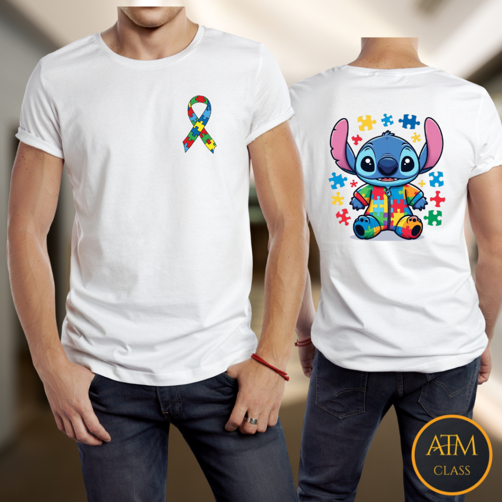 Camiseta Camisa 100% Algodão Premium TEA Autismo Autism Blusa Unissex e Babylook