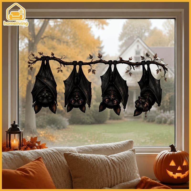HomeLiving Halloween Bla Bruxa Morcego Janela Stier 1pc Removível Pendurado Decalque De Parede Para Férias Decoração Ass