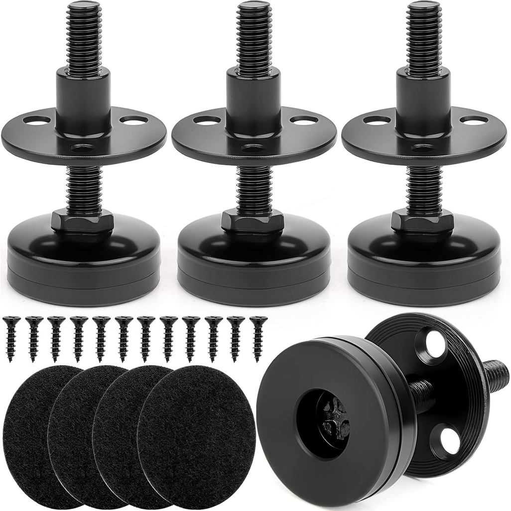 Sanchamy Heavy Duty Furniture Leveling Feet M8 Thread with T-Nut Kit, Adjustable Furniture Levelers for Table Desk Cabin
