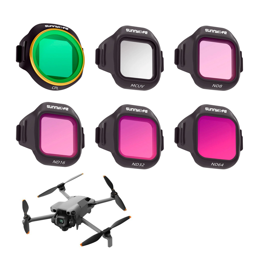 kit Lente Filtro ND 8 16 32 64 MCUV CPL Drone Mini 5 PRO DJI