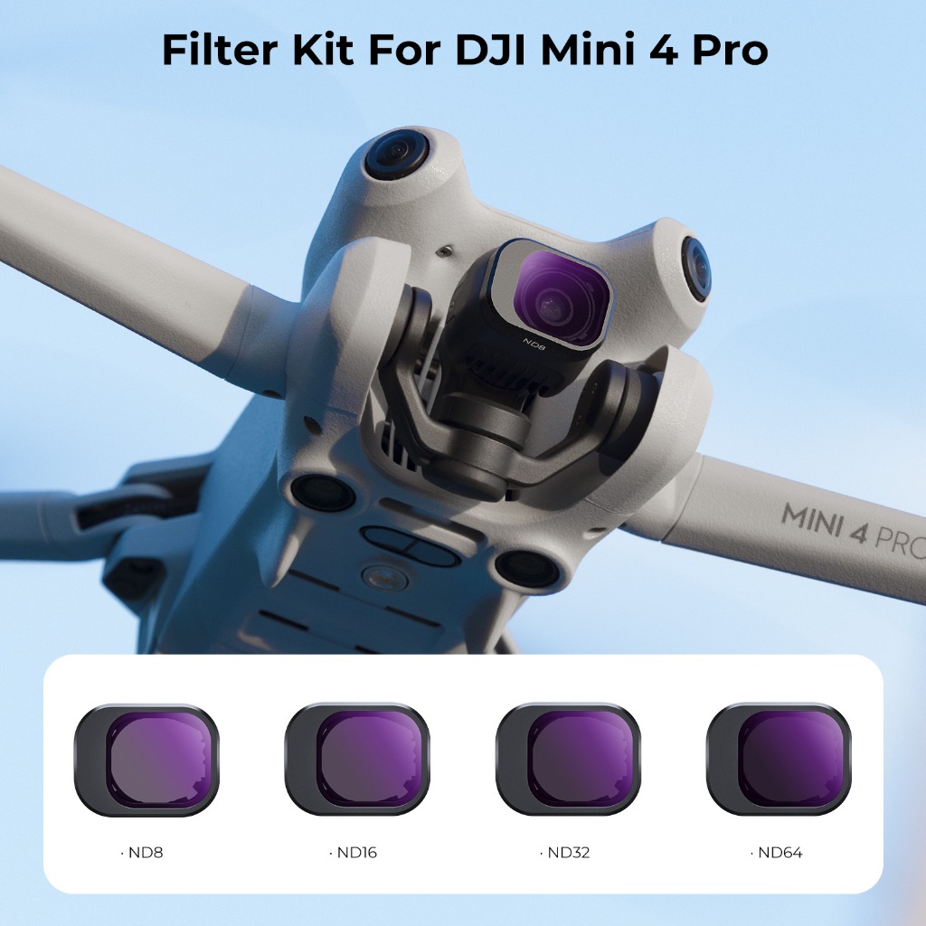 Filtro K & F 4-Pack ND8/16/32/64 Para DJI Mini 4 Pro Multirrevestido AGC