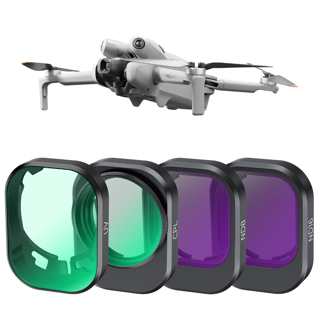 Conjunto De Filtros K & F 4 Pacotes CPL UV ND8 ND16 Para DJI Mini 4 Pro Multirrevestido