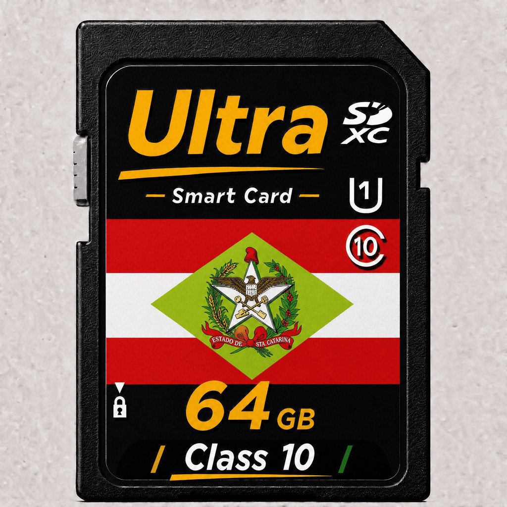Cartão SD 64GB Original Classe 10 U3 V30 4K SDXC Alta Velocidade Bandeira do Estado Personalizado