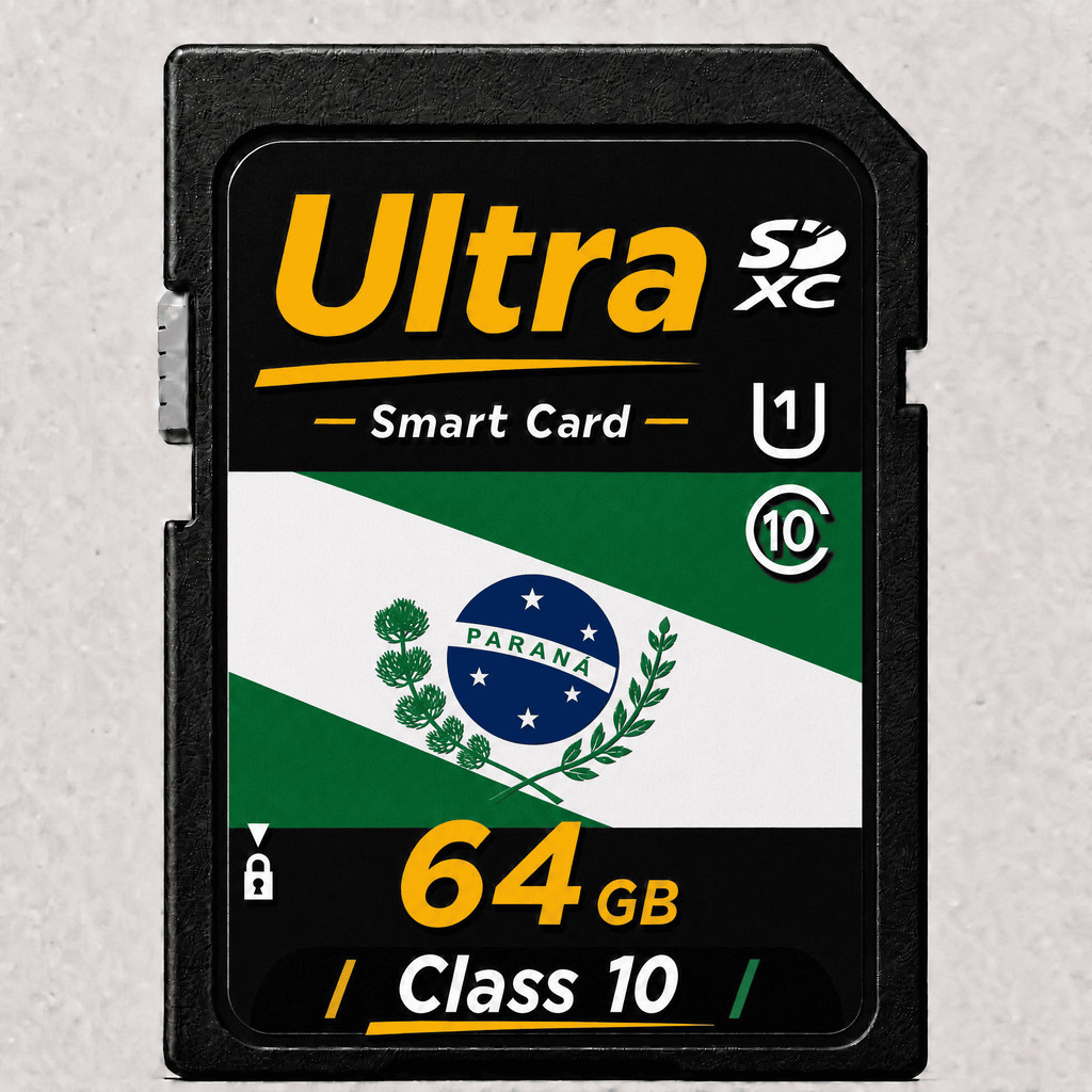 Cartão de Memória SD 64GB Original Classe 10 U3 V30 4K SDXC Alta Velocidade Personalizado Orgulho Estadual