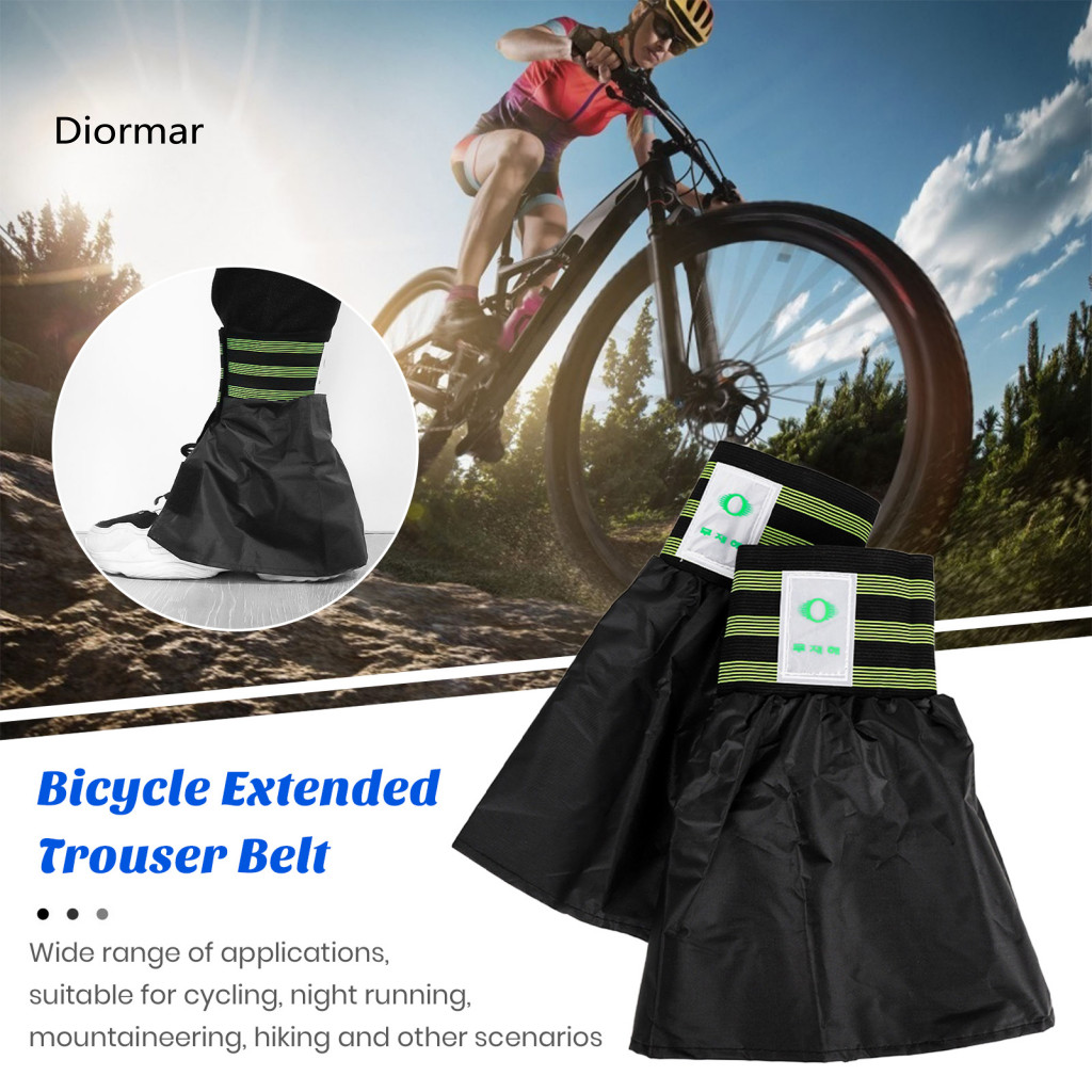 Bike Pant Clips Elastic Band Cycling Leg Straps Adjustable Reflective Ankle Bands Fastener Tape for Safety – 1 Pair fo