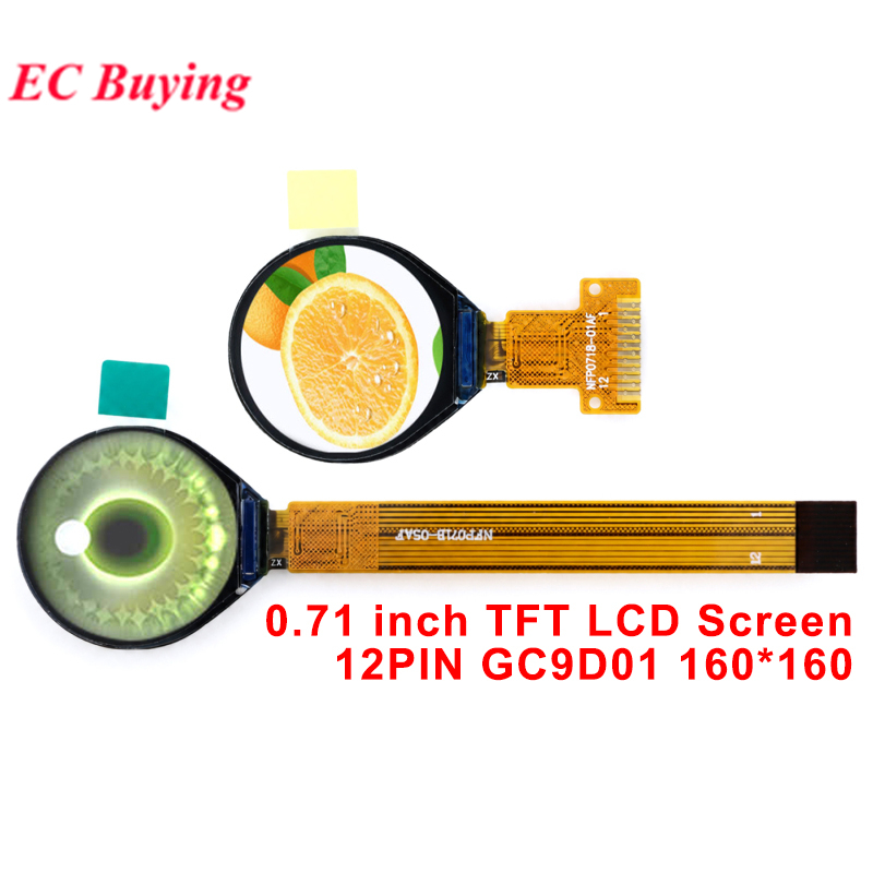 0.71 Polegada TFT Display Redondo HD IPS Tela LCD 0.71 
