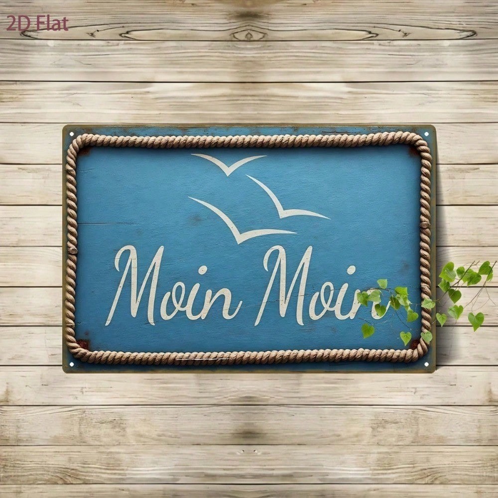CIFbuy 1pc Vintage Gaivota Sinal De Metal 8x12 Polegada Retro Oceano Arte Da Parede Decoração Náutica Costal Fazenda Pla