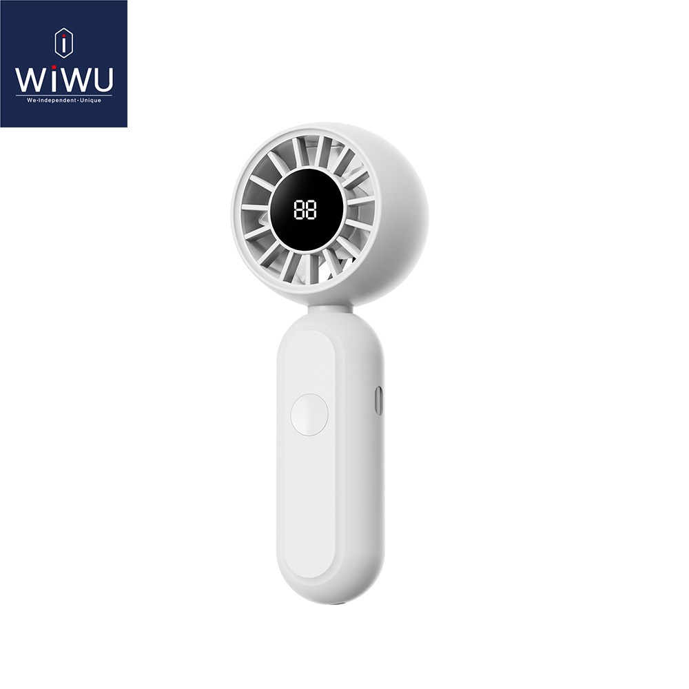 Mini Ventilador Portátil WIWU Com Fluxo De Ar Forte De 3 Velocidades/Proteção De Chip AI Bateria Longa Ajustável Multiân