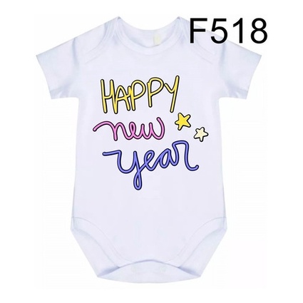 Body Bebê Frases Happy New Year F518