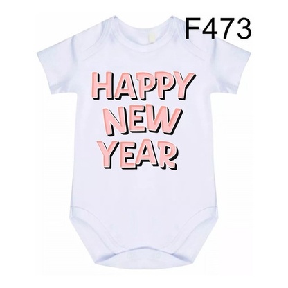 Body Bebê Frases Happy New Year F473