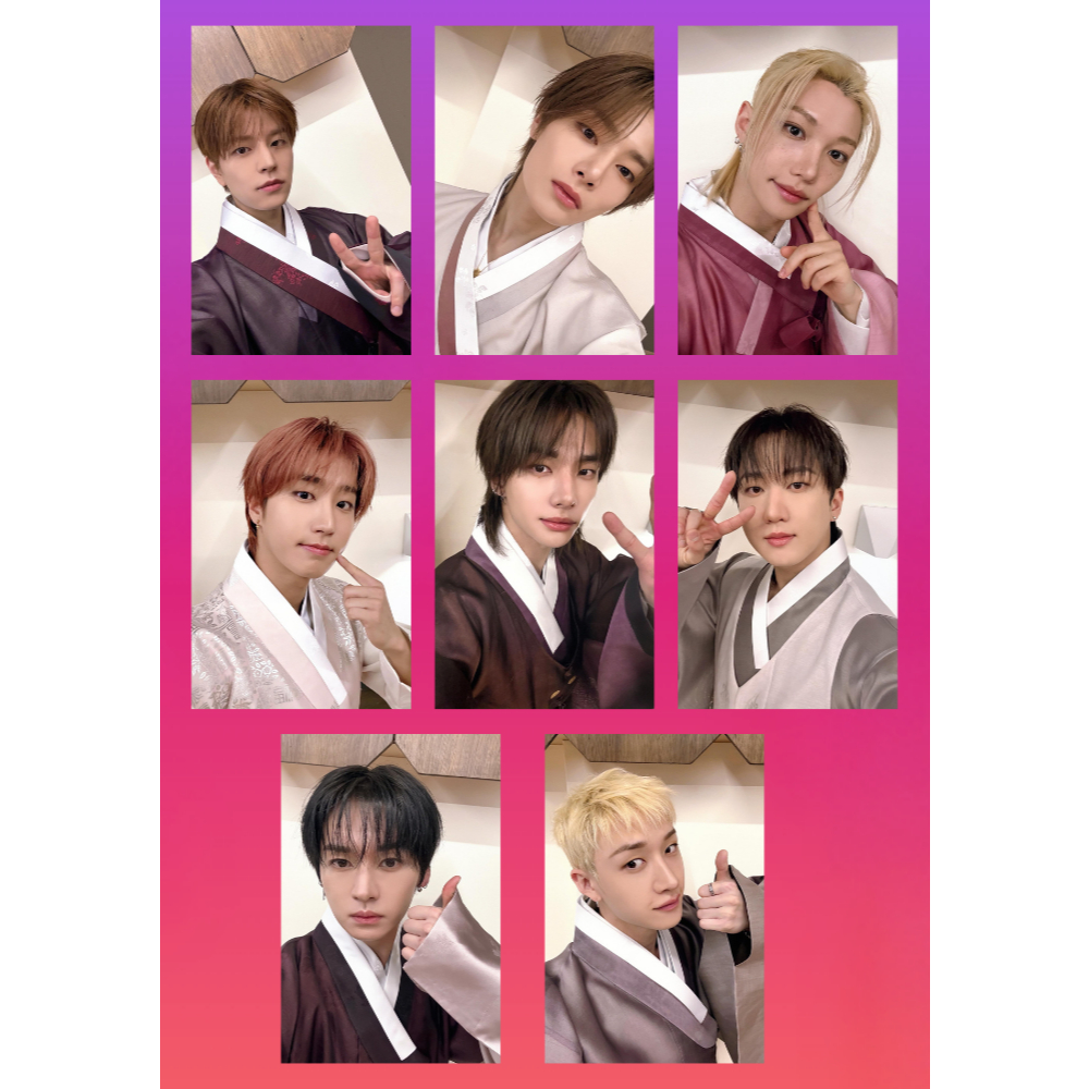 Selcas Stray Kids  •Lunar Year • Photocards • Fanmade •SKZ • Glossy • Frente e Verso