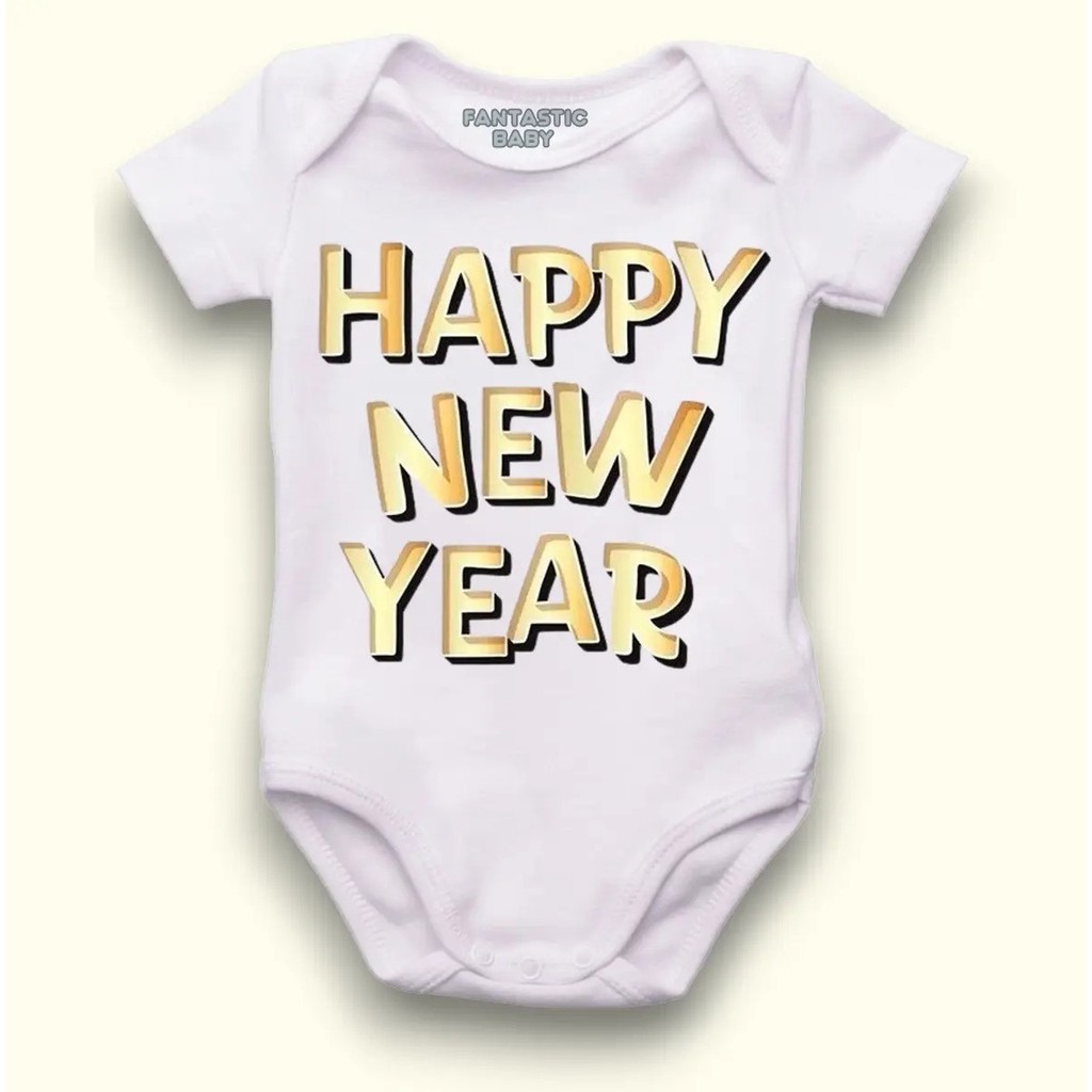 Body Bebê Frases Happy New Year F475