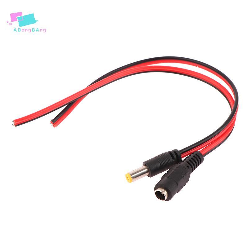 Abongbanghn 5 Pçs DC Alimentação Macho Fêmea Cabo 12V Plug Adaptador Conector Para Câmera CCTV 5.5 * 2.1mm Agradável