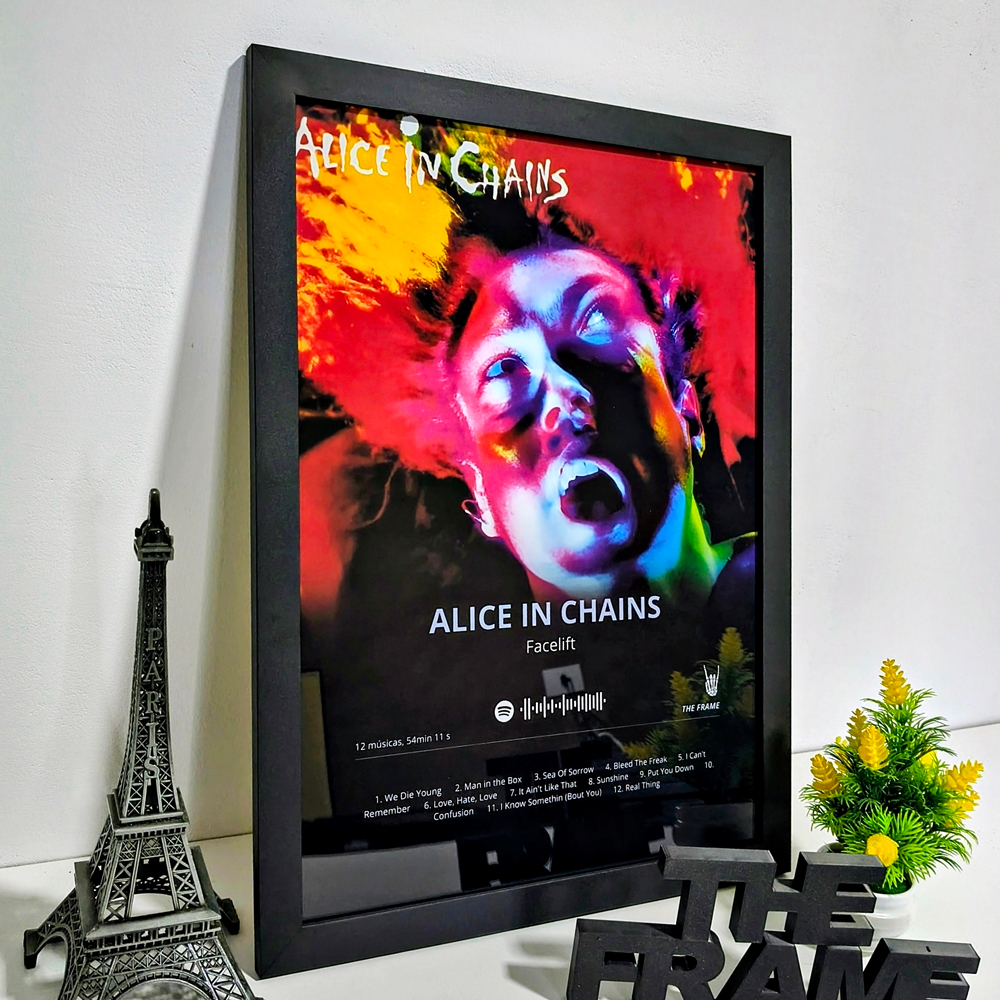 Quadro Decorativo A4/A3 Spotify Album Facelift Alice In Chains