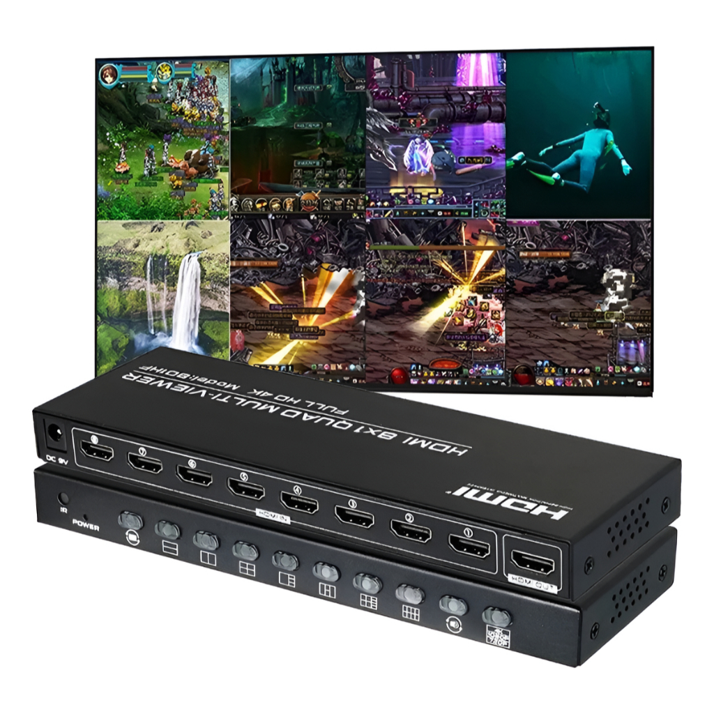 Multi Viewer Switch Hdmi 8x1 4k - 1080p High Multiviewer