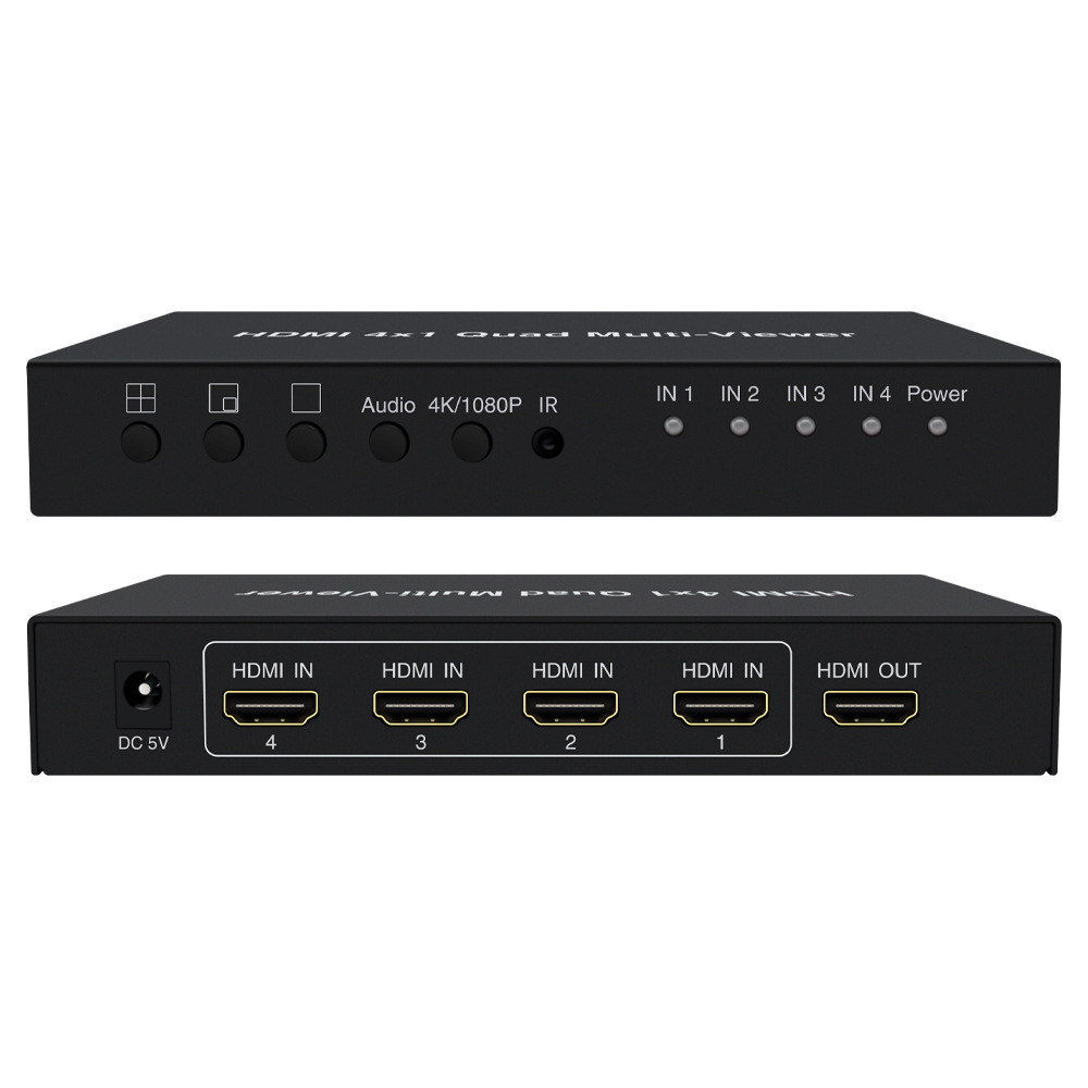 4x1 HDMI Quad Multi-Viewer 4K @ 30 Hz , 5 Modos De Exibição , Comutação Sem Costura , PIP/PBP/Split , Para PS5 , PC , CC