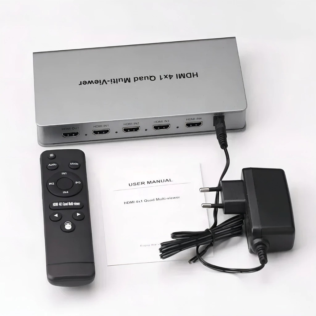 Multi Viewer Switch Hdmi 4x1 1080p High Multiviewe