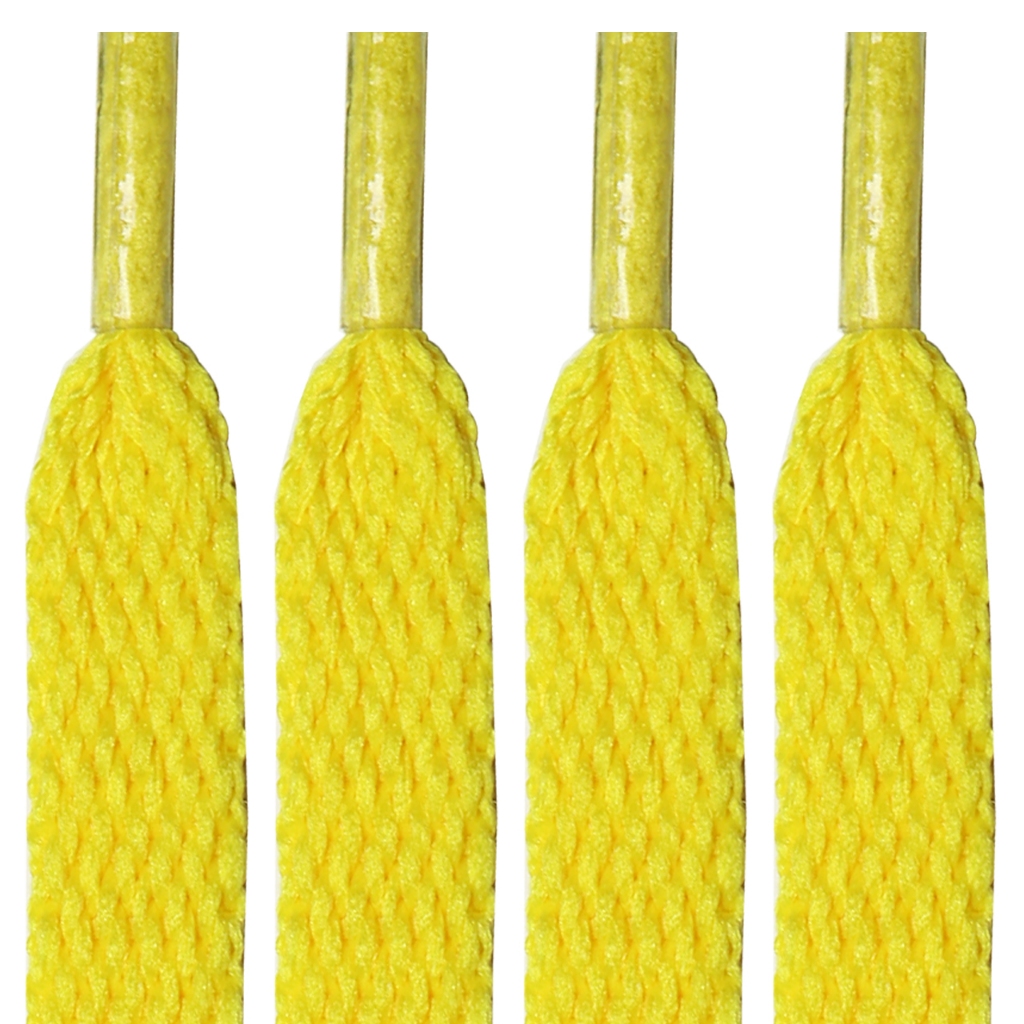 Cadarço amarelo 1,20m 120cm Tênis Cano Baixo Tradicional Chato