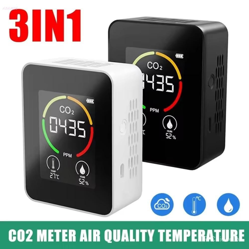 Medidor De CO2 , Detector De Qualidade Do Ar 3 Em 1 400-5000PPM , Monitor De Gás Com Efeito De Estufa Display LCD
