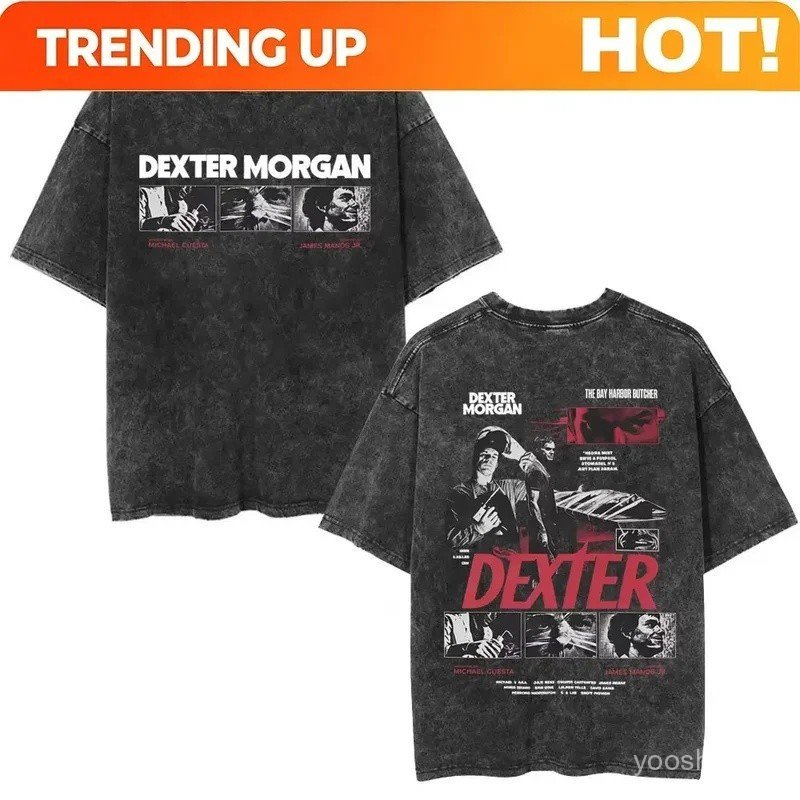 Customization Washed Vintage Dexter Morgan The Bay Harbour Butcher T-shirt Men Women Casual Oversized T-shirt Men's Fash