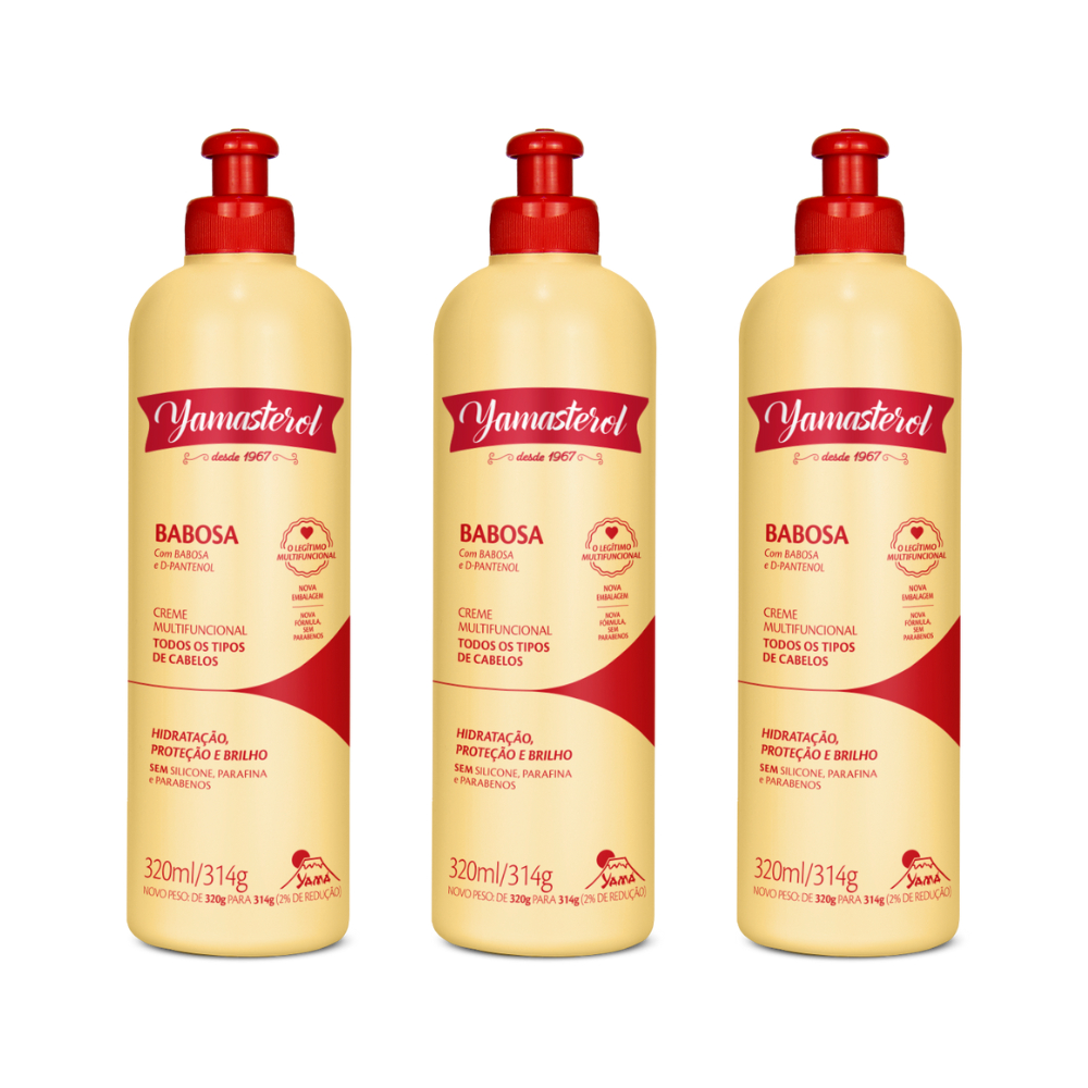 Yamasterol Babosa E D-Pantenol 320g (Kit C/03) - Perfumaria em Casa
