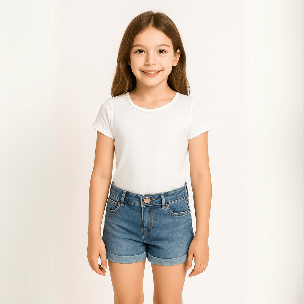 Body Infantil Branco Suplex Grosso 320g – Confortável, Manga Curta (Tam. 4 ao 16) | Look Country
