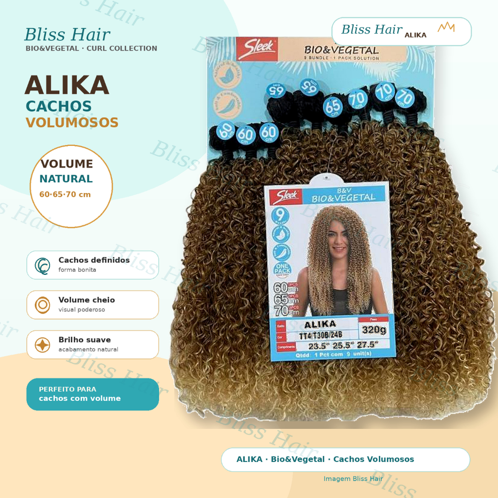 Cabelo Sleek Bio Vegetal Alika 320g 70cm