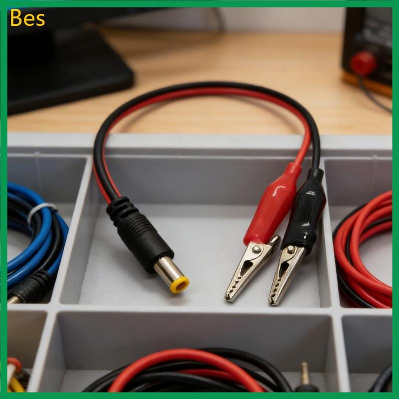 Bes 2 Pack Eficiente DC5521 Para Jacaré Clip Power Line Portátil Verificação Carregamento E Fornecimento Disp