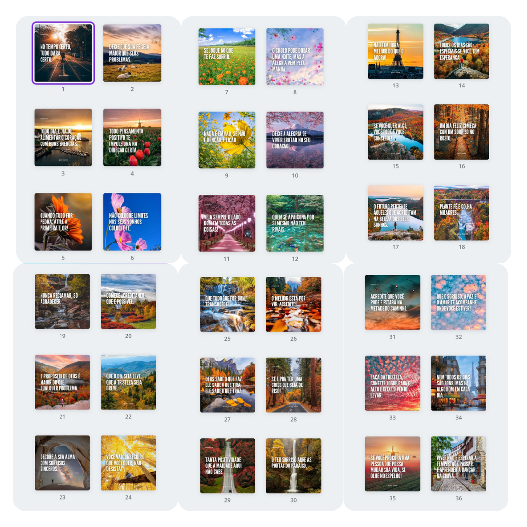 Pack Feed Motivacional