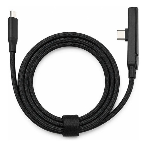 Cabo Carregador Com Suporte 2 Em 1 Type-c Super Rápido 240w Preto