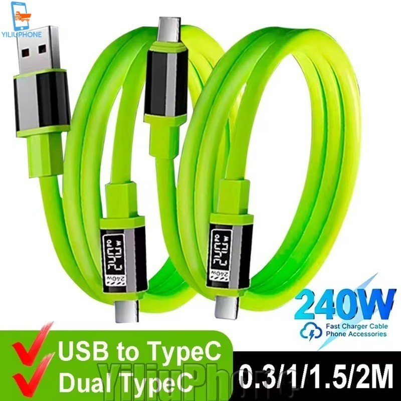 [Bless] 0.3-3M Celular 240W Fio De Dados De Carregamento Super Rápido-Linha Transferência De Arquivo-Alta Potência Unive