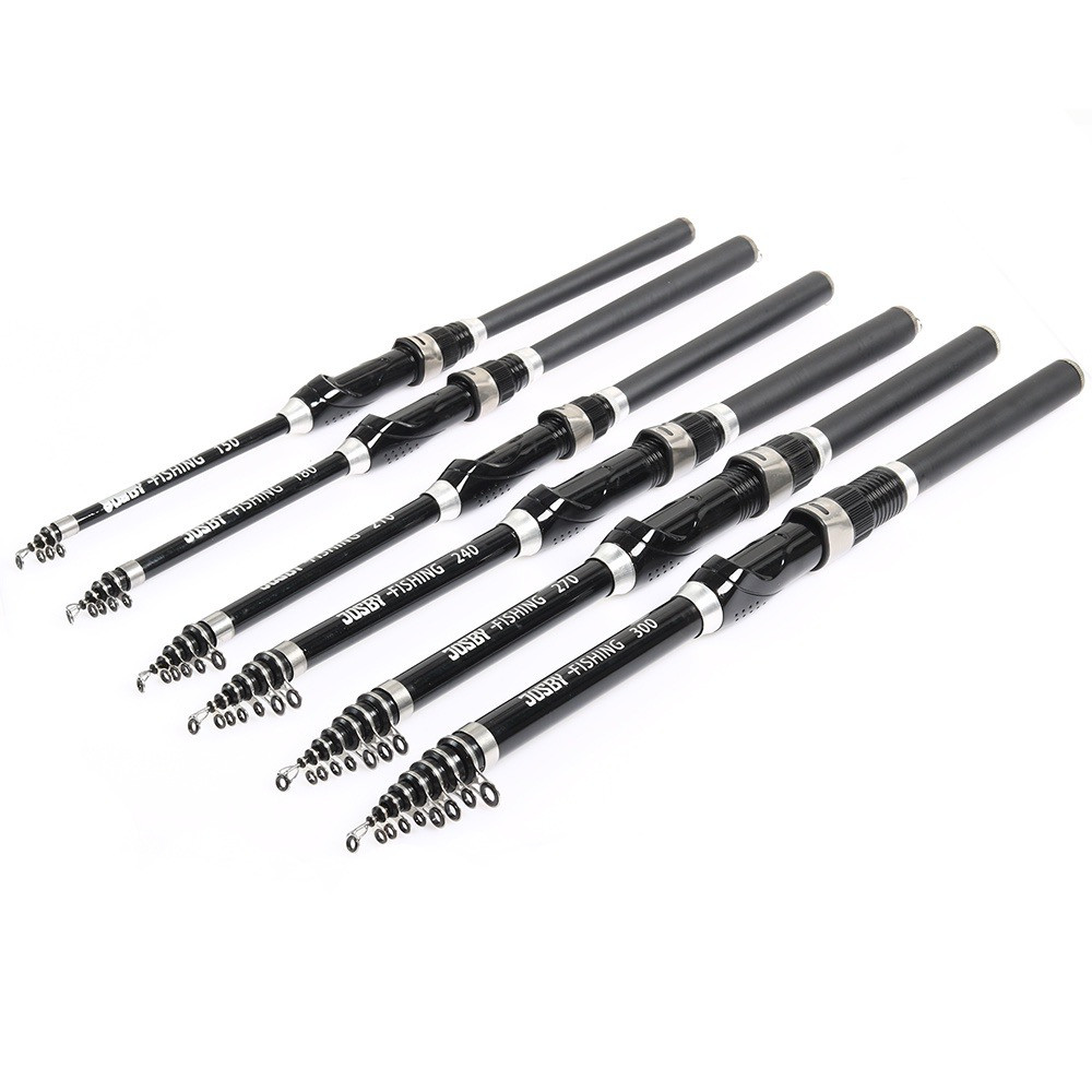 VARA 1.5M 1.8M 2.1M 2.4M 2.7M 3.0M Spinning Telescopic FRP Fishing Rod For Saltwater Portable Ultralight Carp Pole