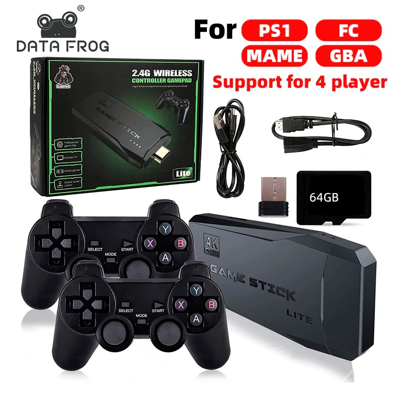 Vídeo Game Retrô Console Stick Box 4k 2 Controles Sem Fio