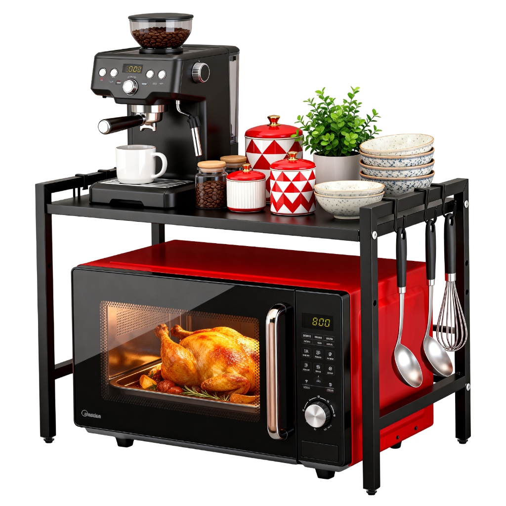Adjustable Multipurpose Metal Rack Microwave Support