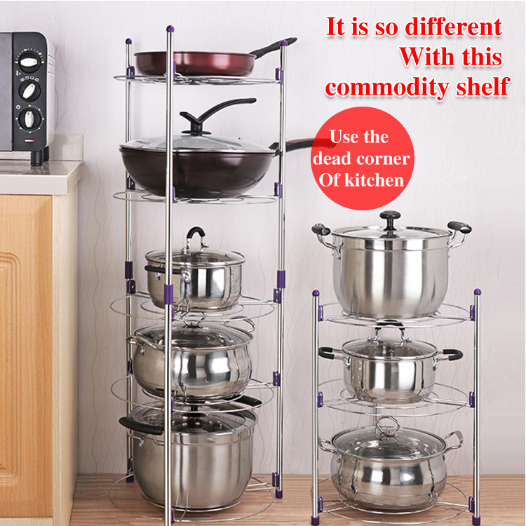 [Multiuso] Multi-Layer Adjustable Pot and Pan Storage Rack Kitchen Organizer / Rack de Panelas / Organizador de Cozinha
