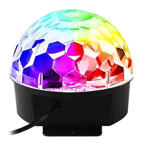 MEIA BOLA DE LED CRISTAL 6 LEDS 3W RGB BIVOLT THUNDER BALL PLS