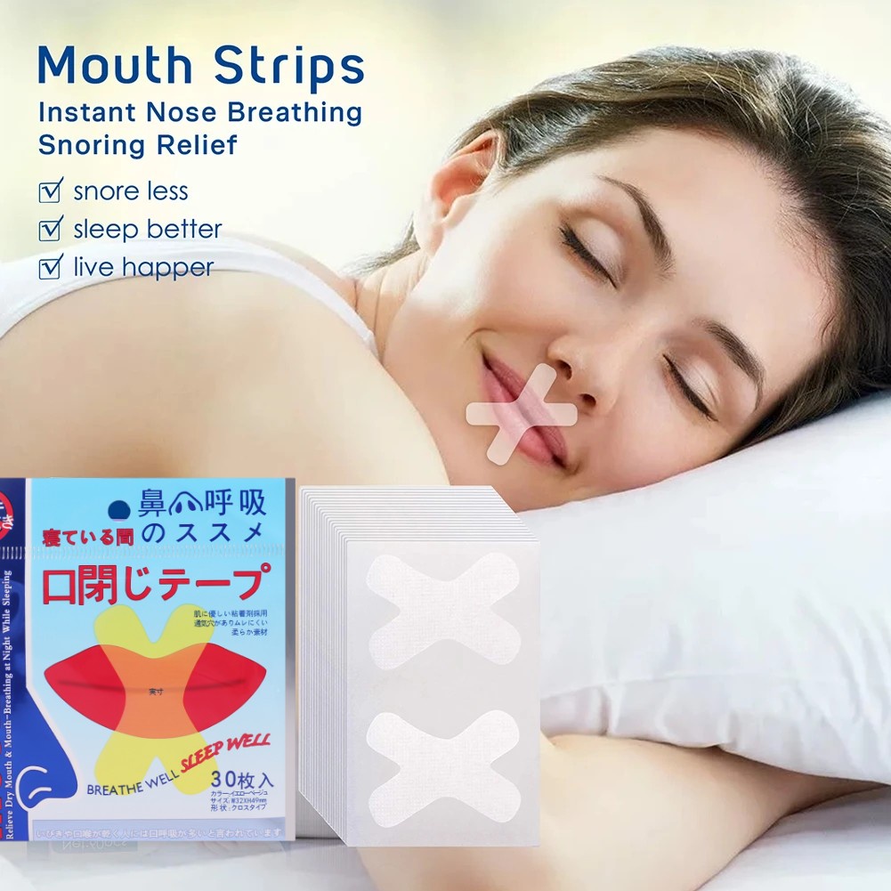 30pcs Corrective Mouth Sleep Aid Breathing Strip/X Shape Anti Ronco Breath Patch/Adesivos Para Respiração Noturna Do Sono/Aliviar A Melhor Pasta Fechada Dormir