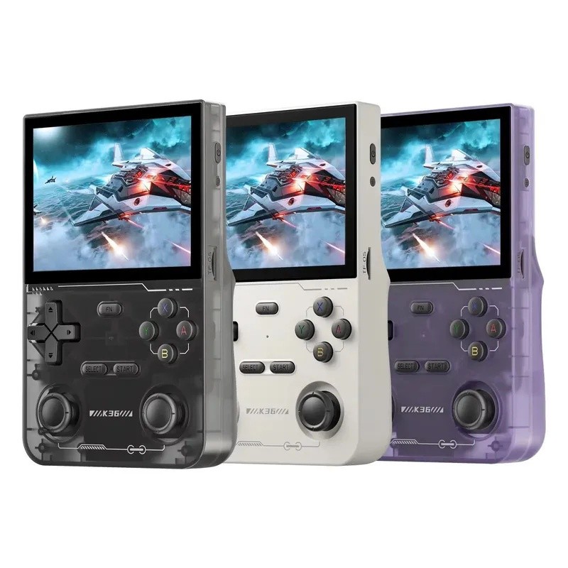 K36 Retro Console De Videogame Portátil 500nit 3.5 Polegada Tela IPS 16000 Emulador De Jogos Para PS1/PSP/DC/N64/SS