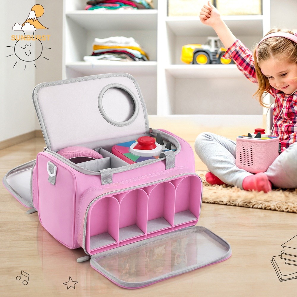 [Sunburst1 . br] Estojo De Transporte Para Toniebox Starter Set Bolsa Infantil Portátil Tonie Figure Holder Stands Alça