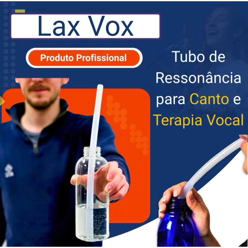 Tubo de Ressonância Lax Vox Silicone 35cm para Treinamento Vocal com Resistência