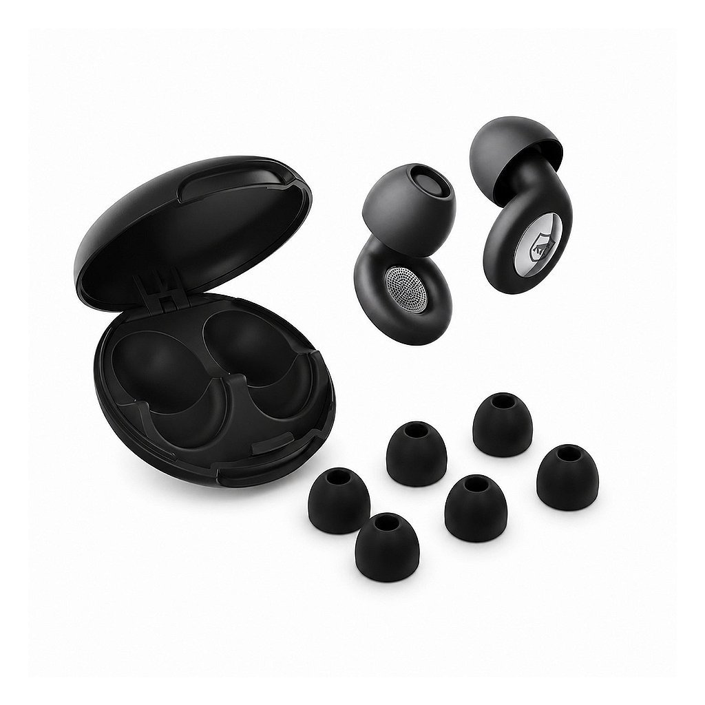 Gshield Tampão de Ouvido Earplugs Shield Calm para Proteção Auricular e Redução de Ruído, Preto