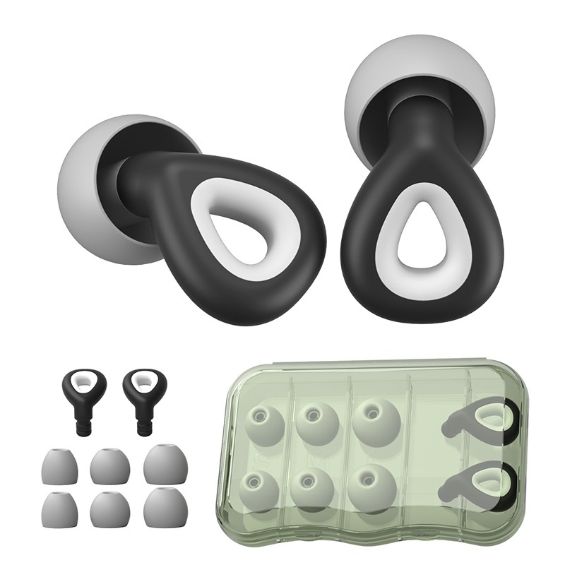 Silicone Macio Impermeável À Prova De Som Tampões De Ouvido Sono Filtro De Redução De Ruído Para Orelhas Earplug