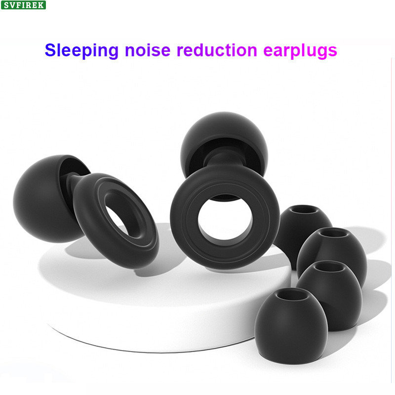 Dormir Redução De Ruído Tampões De Ouvido Reutilizáveis Silicone Isolamento Acústico Earplug Natação À Prova Dwaterproof