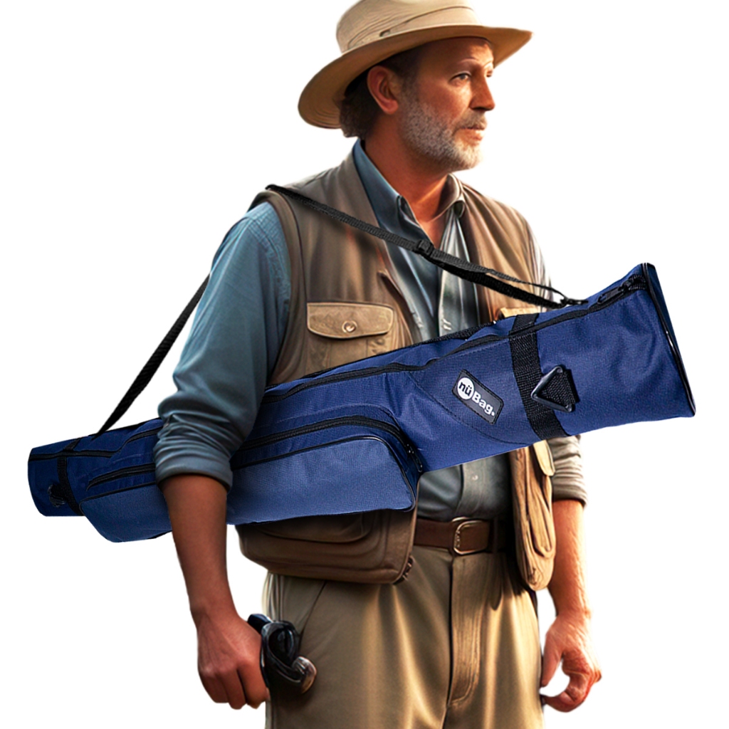 Capa Para Varas De Pesca 100cm Bolsa Porta Traia Tripé Com Bolso Espaçoso E Alça Confortável