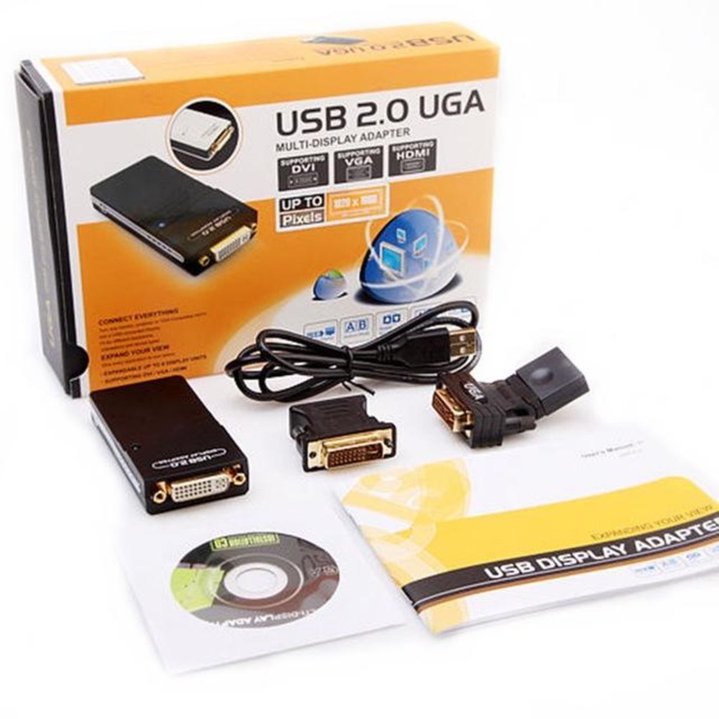 Adaptador De Vídeo USB 2.0 X VGA DVI HDMI Multi Display Uga