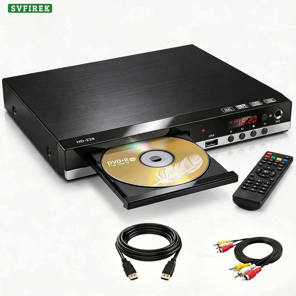 HD-229 Home DVD Player 1080P HDMI Saída AV All-Region Free Multi-Formato Suporte USB Reprodução Direta Compact CD VCD Di
